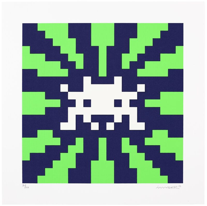 Invader, ‘Sunset (Blue and Green)’, 2018, Print, Silkscreen on paper with embossing, Taglialatella Galleries