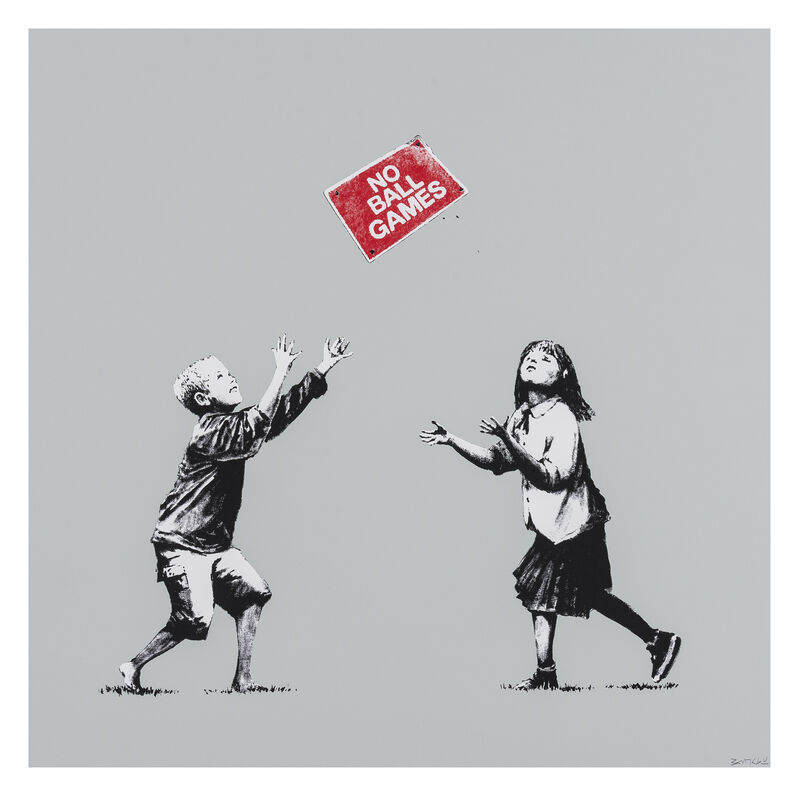 Banksy, ‘No Ball Games (Grey)’, 2009, Print, Screenprint in colours, Forum Auctions