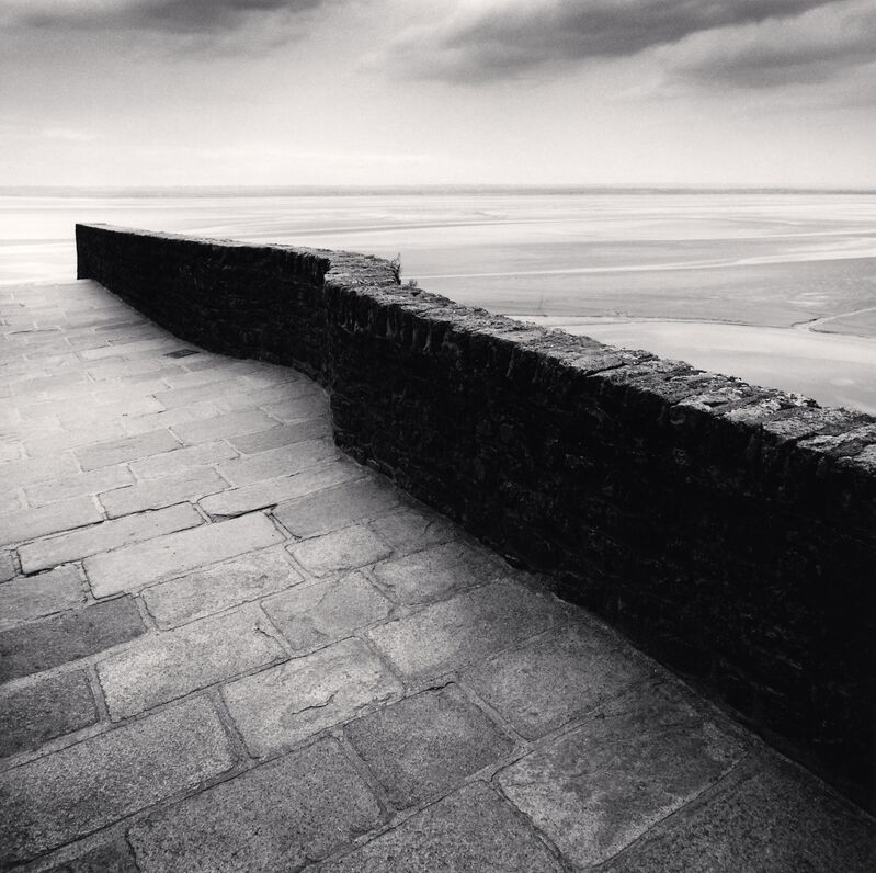 Michael Kenna, ‘Winding Wall, Mont St Michel, France’, 2004, Photography, Sepia toned silver gelatin print, Huxley-Parlour