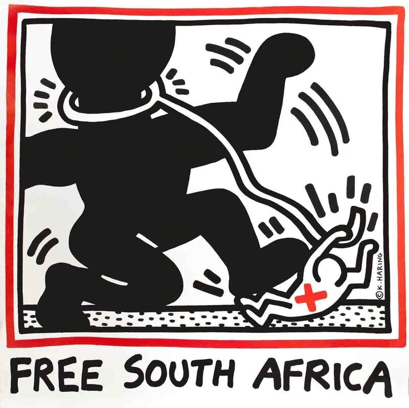 Keith Haring, ‘Free South Africa’, 1985, Posters, Offset Lithograph, ArtWise