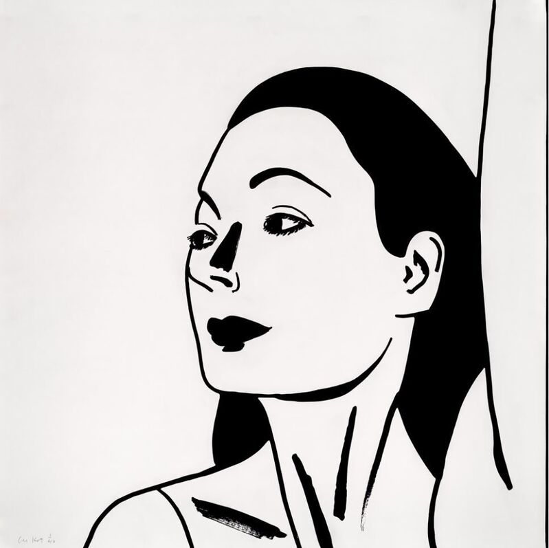 Alex Katz, ‘Laura 2 - 알렉스카츠’, 2018, Print, One-color etching on Saunders Waterford High White 425 gsm fine art paper., Frank Fluegel Gallery