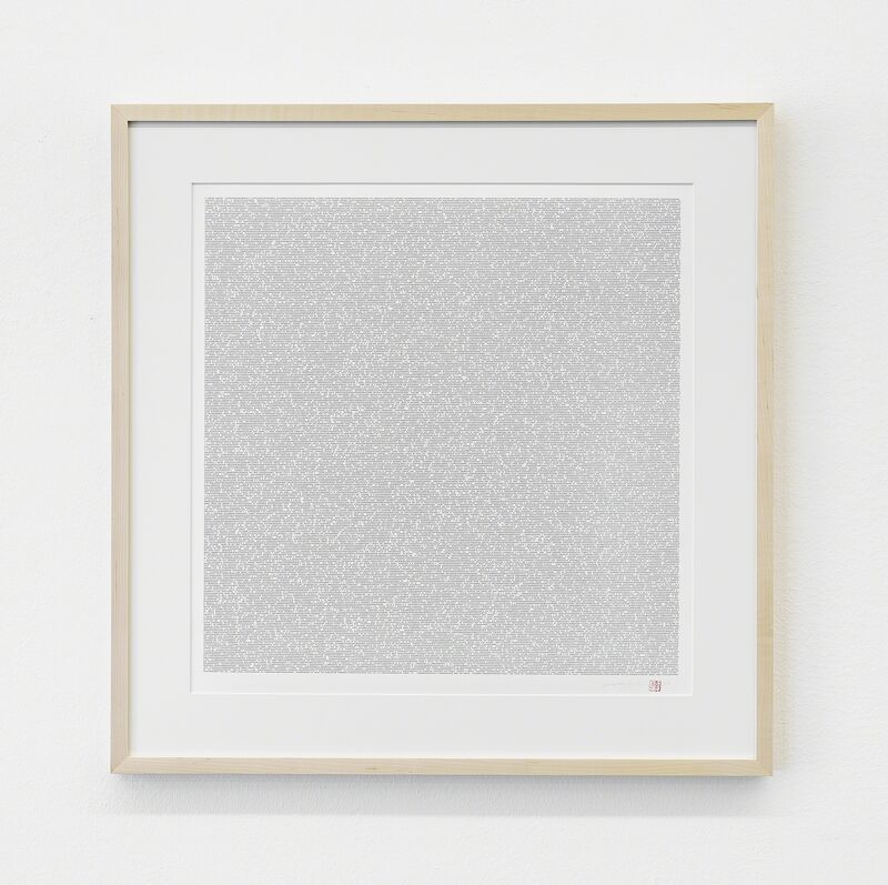 Tatsuo Miyajima 宮島 達男, ‘Innumerable Counts Square - handwritten font’, 2017, Print, Archival inkjet print, Buchmann Galerie