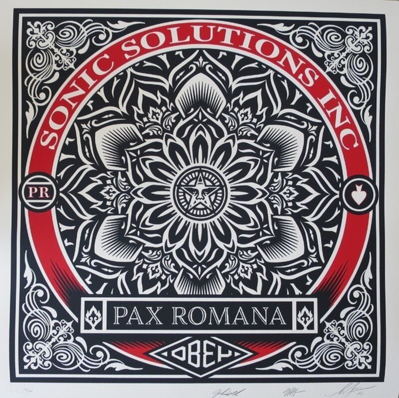 Shepard Fairey, ‘PAX ROMANA’, 2020, Print, Coventry Rag Archival paper 100% cotton with hand-stitched edges, AYNAC Gallery