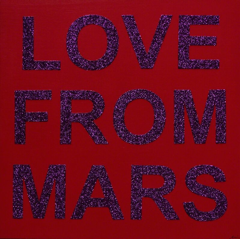 Camomile Hixon, ‘LOVE FROM MARS’, 2016, Painting, Glitter and acrylic on canvas, MvVO ART