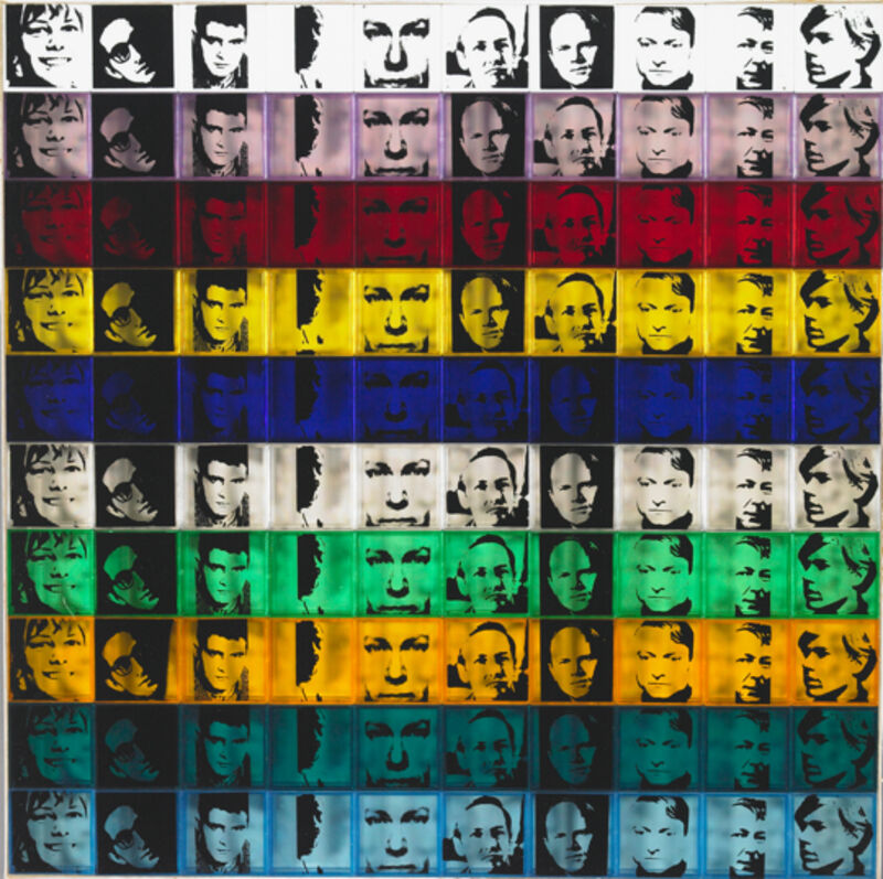 Andy Warhol, ‘Portraits of the Artists’, 1967, Mixed Media, Screenprint on 100 polystyrene boxes in plexi box, Vertu Fine Art