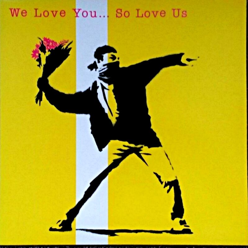 Banksy, ‘We Love You...So Love Us’, 2000 , Design/Decorative Art, Vinyl record and silkscreen cover, Alpha 137 Gallery