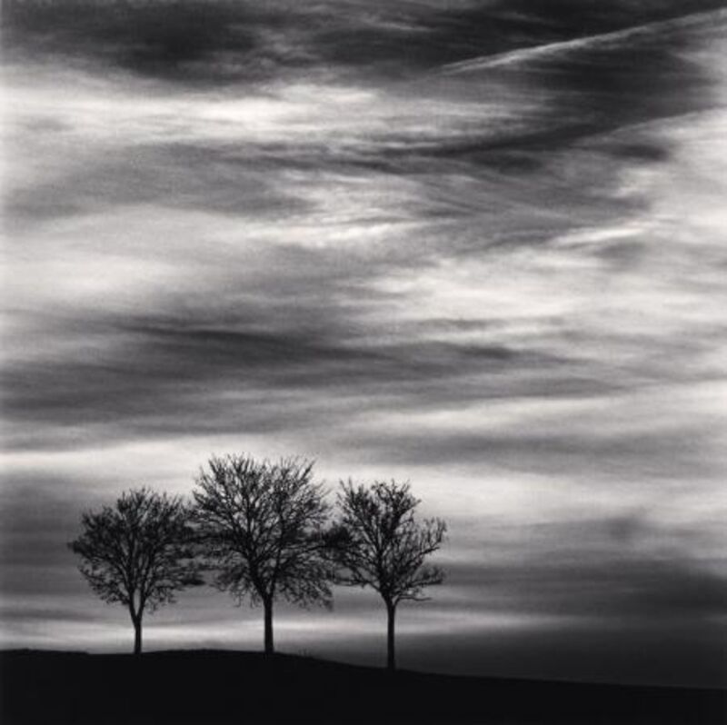Michael Kenna, ‘Three Trees at Dusk, Fain Les Moutiers, Bourgogne, France’, 2013, Photography, Sepia toned silver gelatin print, Huxley-Parlour