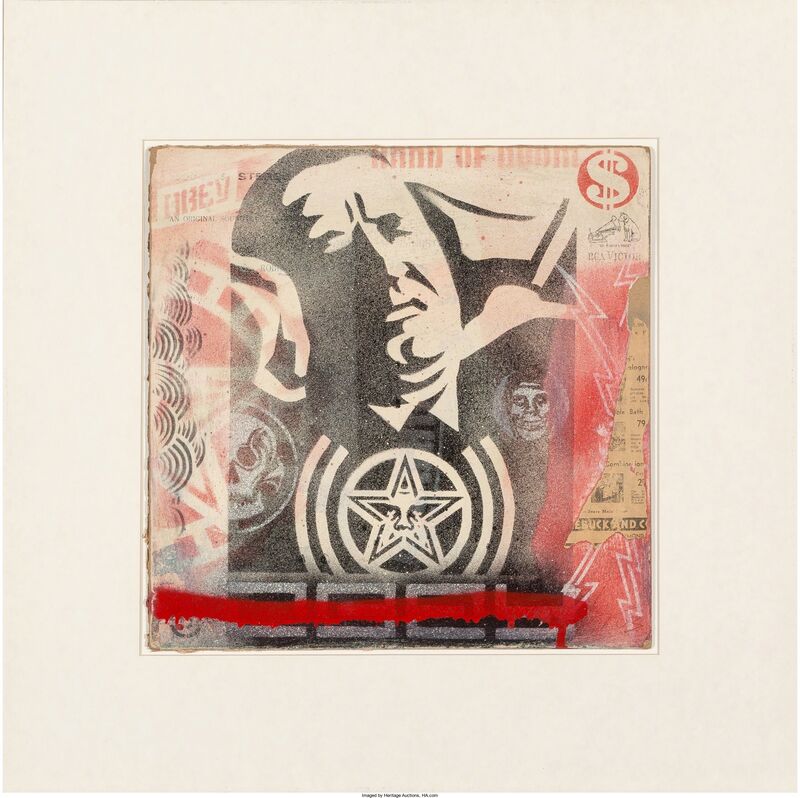 Shepard Fairey, ‘Record Cover’, 2003, Painting, Silkscreen, collage, and acrylic on album cover, Heritage Auctions