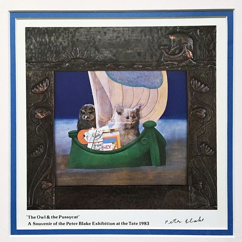 Peter Blake, ‘The Owl and the Pussycat’, 1983, Print, Offset Lithograph. Hand Signed. Framed., Alpha 137 Gallery