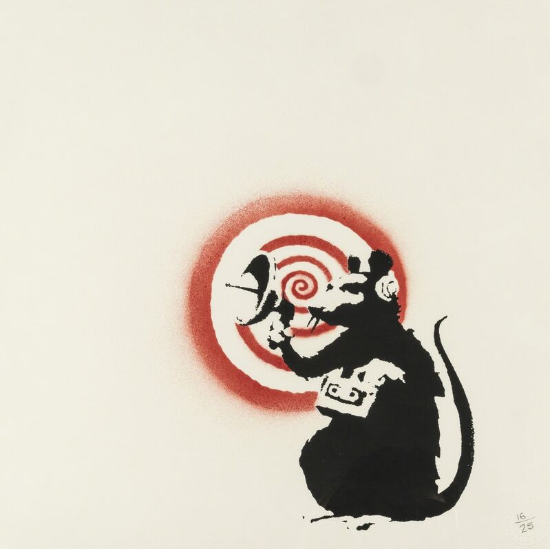 Banksy, ‘Radar Rat’, 2004, Print, Screenprint with spray paint, Forum Auctions
