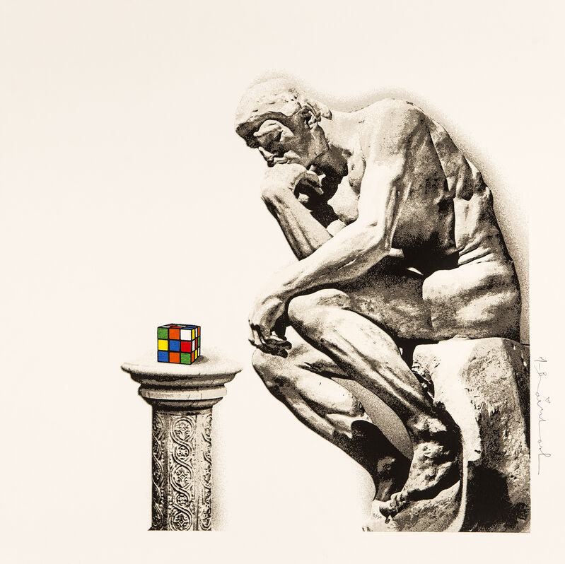 Mr. Brainwash, ‘Thinker - Rubik's Collection ’, 2021, Print, Silkscreen on paper, Deodato Arte