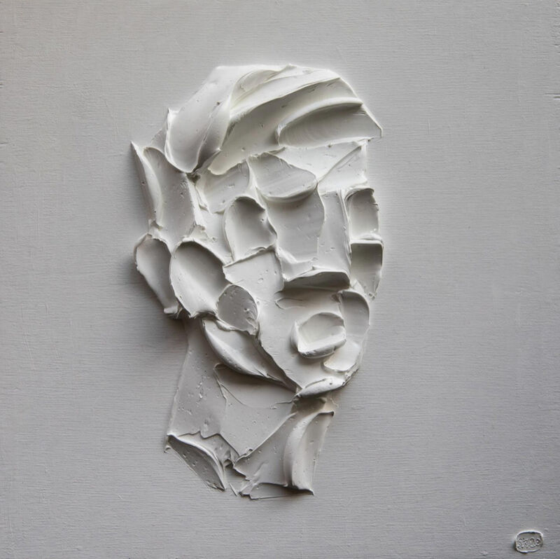 Salman Khoshroo, ‘WOWCA-03’, 2020, Painting, Oil on Wood Panel, Knife Impasto, White Frame, GALERIE BENJAMIN ECK