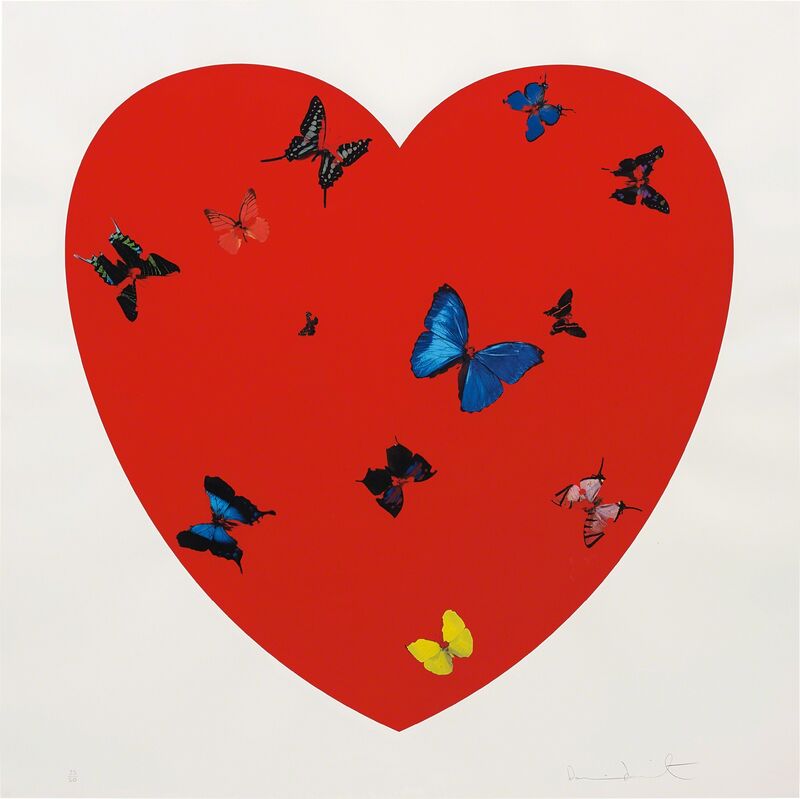 Damien Hirst, ‘All You Need Is Love, Love, Love’, 2008, Print, Screenprint in colours, on wove paper, with full margins, Phillips