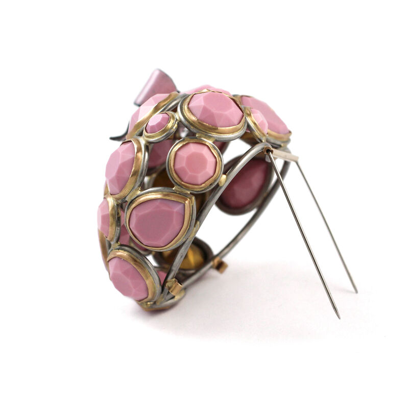 Lola Brooks, ‘Brooch’, 2012, Jewelry, Vintage rhinestones, stainless steel, 14k gold, copper and vitreous enamel, Sienna Patti Contemporary