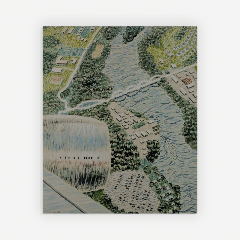 Yvonne Jacquette, ‘Aerial View of 33rd St. IV’, 1990, Print, Watercolor and lithograph, Capsule Gallery Auction