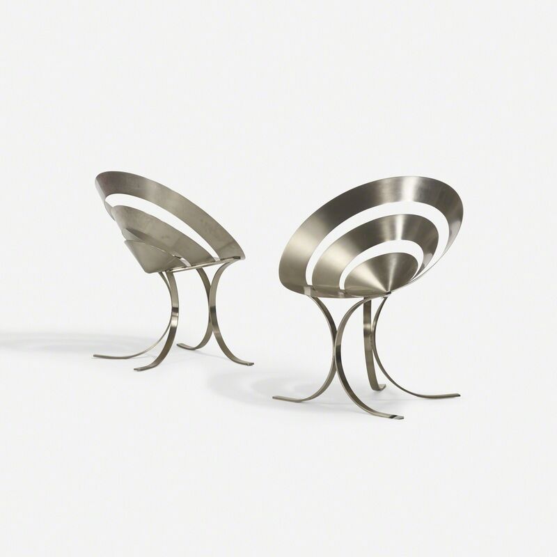 Maria Pergay, ‘Important pair of Ring chairs’, 1968, Design/Decorative Art, Stainless steel, Rago/Wright/LAMA