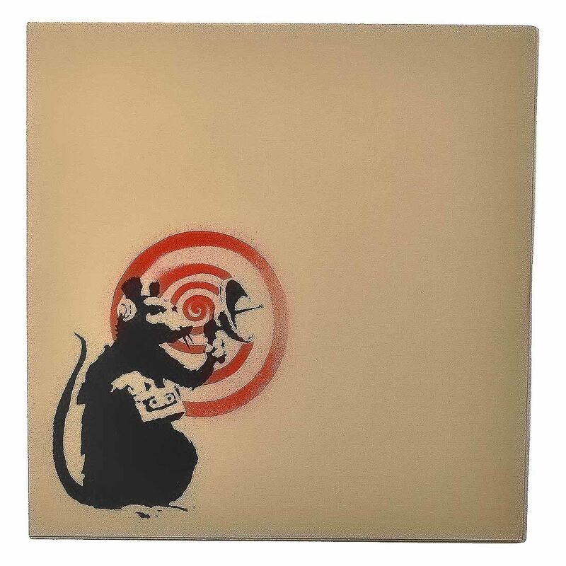 Banksy, ‘DIRTY FUNKER FUTURE (Radar Rat Brown Cover Record)’, 2008, Print, Print in black and red colors on brown record album cover, printed on both sides. Vinyl record also printed., Silverback Gallery