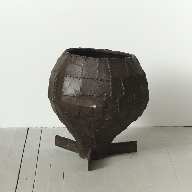 Paul Evans (1931-1987), ‘Welded Patchwork Steel Urn, USA’, ca. 1970, Design/Decorative Art, Steel, Todd Merrill Studio
