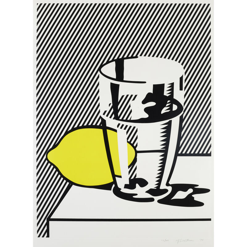 Roy Lichtenstein, ‘Untitled (Still Life with Lemon and Glass)  from For Meyer Schapiro’, 1974, Print, Color screenprint on wove paper, Freeman's