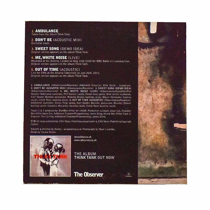 Banksy, ‘BLUR OBSERVER PROMO (CD)’, 2003, Ephemera or Merchandise, Artwork printed on cd cover sleeve on front and rear., Silverback Gallery