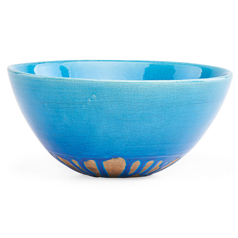 Laura Andreson, ‘Bowl, turquoise drip glaze, Los Angeles, CA’, 1939, Design/Decorative Art, Glazed earthenware, Rago/Wright/LAMA