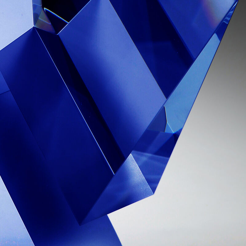 Tomáš Brzon, ‘'Cobalt Composition' Contemporary, Deep Blue Glass Sculpture’, 2020, Sculpture, Cut, Cast and Polished Glass, Ai Bo Gallery