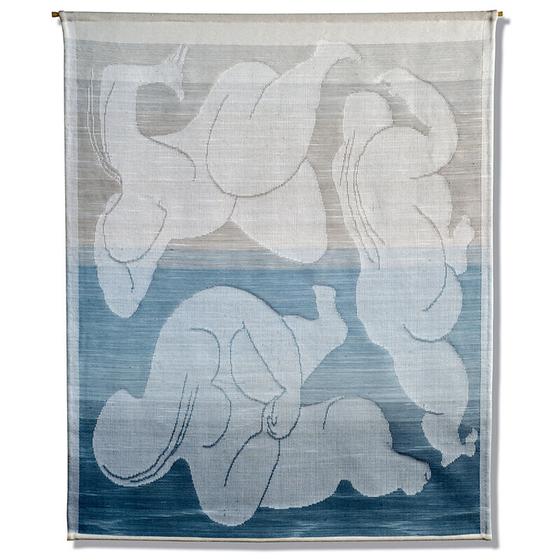 Ethel Stein, ‘Clouds’, 2009, Textile Arts, Mercerized cotton, damask, browngrotta arts