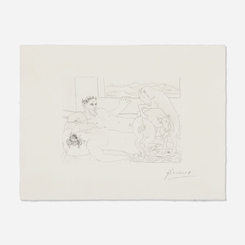 Pablo Picasso, ‘Le Repos du Sculpteur III from La Suite Vollard’, 1933, Print, Etching on Montval with Vollard watermark, Rago/Wright/LAMA
