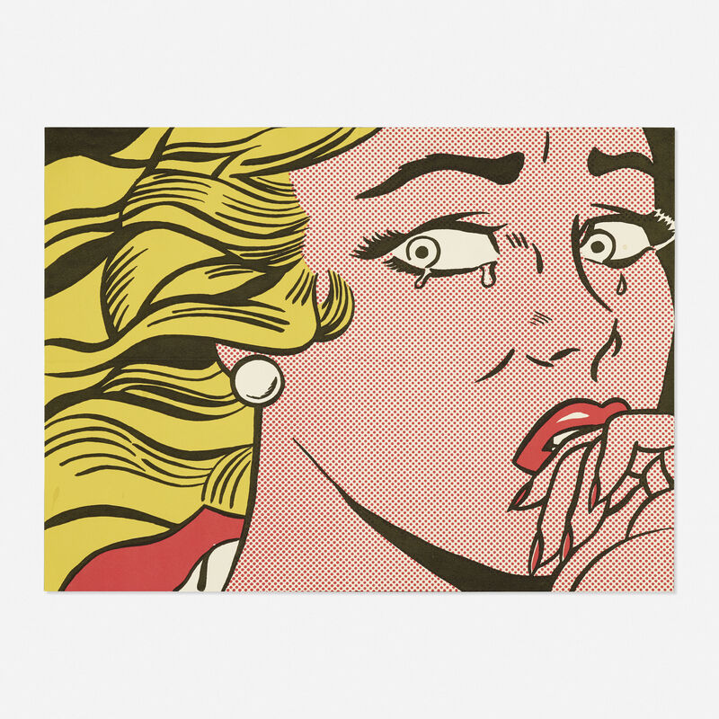 Roy Lichtenstein, ‘Crying Girl (Castelli mailer)’, 1963, Print, Offset lithograph in colors, Rago/Wright/LAMA