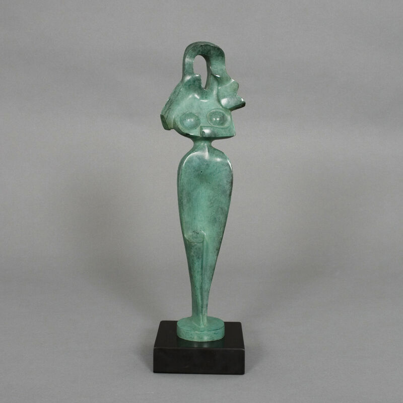 Alexander Archipenko, ‘Egyptian Motif’, 1917, Sculpture, Bronze with green patina, Forum Gallery
