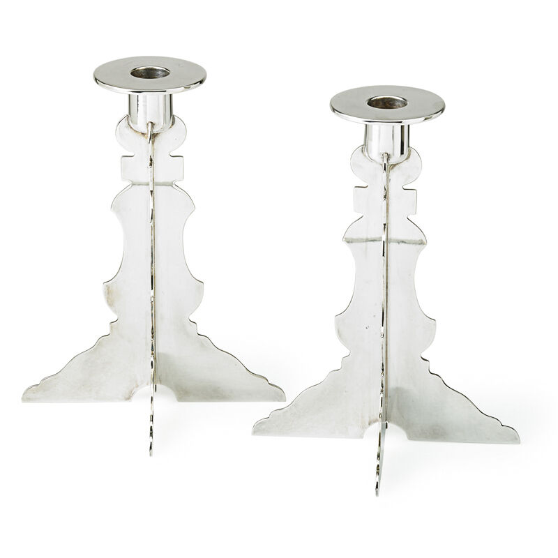Robert Venturi, ‘Pair Of Candlesticks, USA’, 1980s, Design/Decorative Art, Silver-Plated Brass, Rago/Wright/LAMA