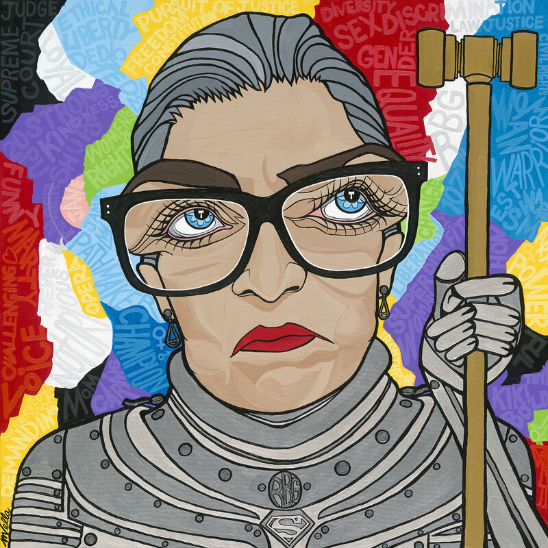 Michelle Vella, ‘Notorious RBG, Ruth Bader Ginsberg’, 2019, Painting, Acrylic on canvas, Michelle Vella