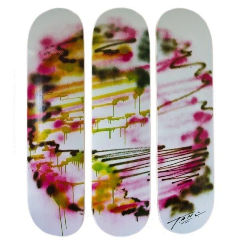 TANC, ‘Untitled (set of 3)’, 2011, Other, Triptych. Screenprint on wood skateboard deck, DIGARD AUCTION