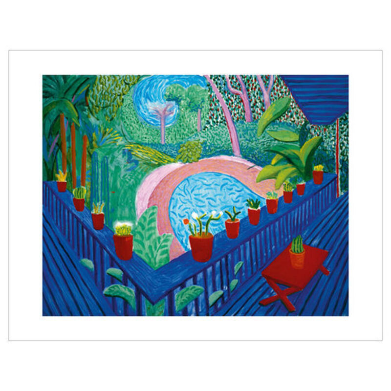 David Hockney, ‘Red Pots in Garden ’, 2017, Print, Ten colour giclée printed on 330 gsm Somerset Enhanced Radiant White 100% cotton rag paper with torn edges, EHC Fine Art