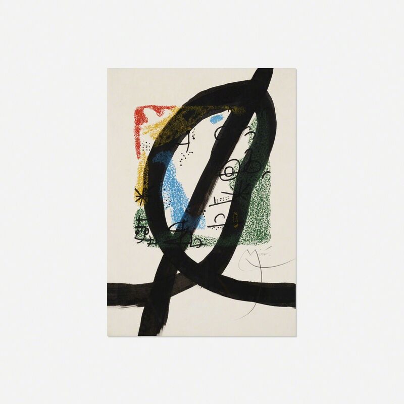 Joan Miró, ‘Les Essencies de la Terra (one plate)’, 1968, Mixed Media, Brush and ink over color lithograph on Japon nacré paper, Rago/Wright/LAMA