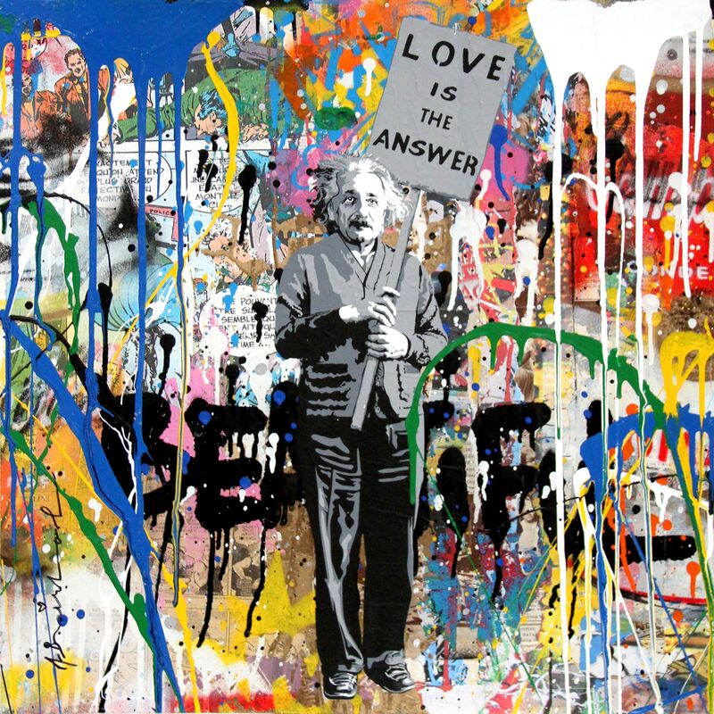 Mr. Brainwash, ‘Einstein’, 2017, Mixed Media, Silkscreen and Mixed Media on Paper, Maddox Gallery Gallery Auction