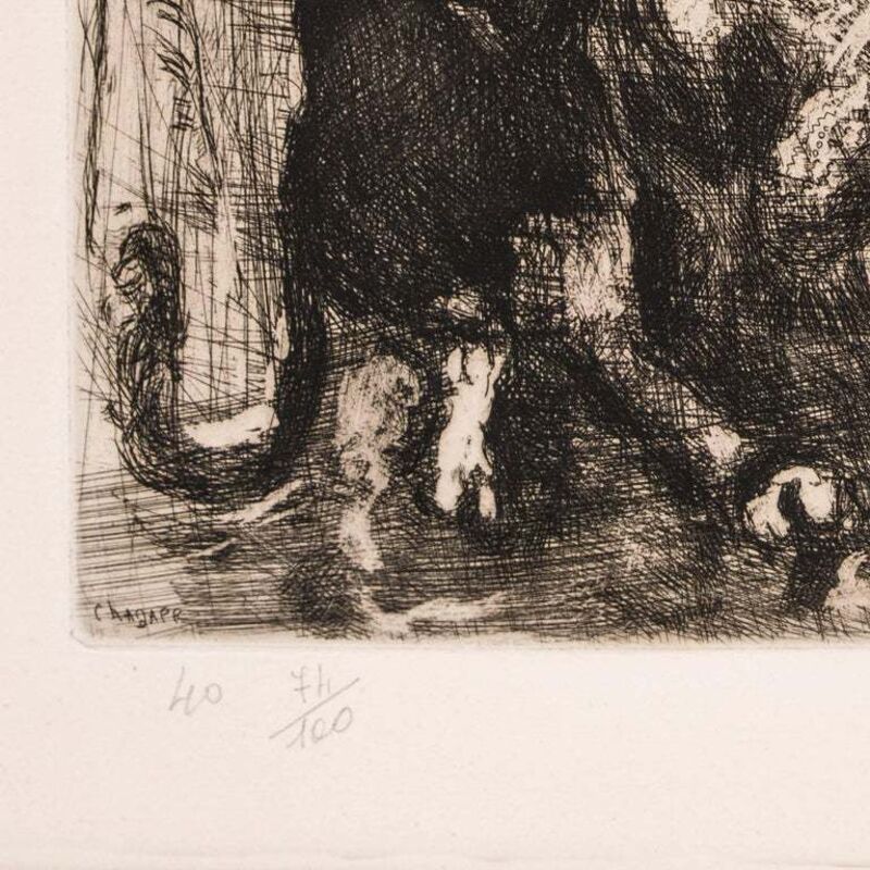 Marc Chagall, ‘Le Lion Amoureux’, 1952, Print, Etching, Wallector