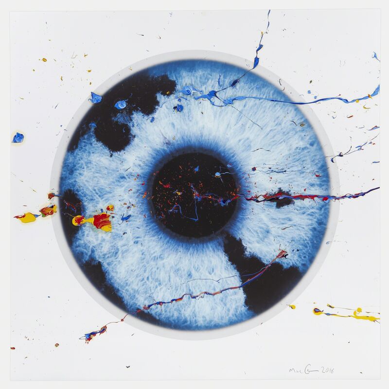 Marc Quinn, ‘Untitled (The Eye of History)’, 2018, Drawing, Collage or other Work on Paper, Pigment print with oil paint, Human Reproduction