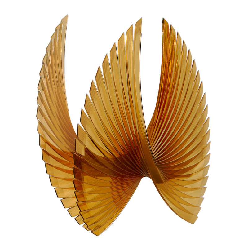 Tom Marosz, ‘Gold Amber Wings’, 2017, Sculpture, Cut and polished glass, Ai Bo Gallery