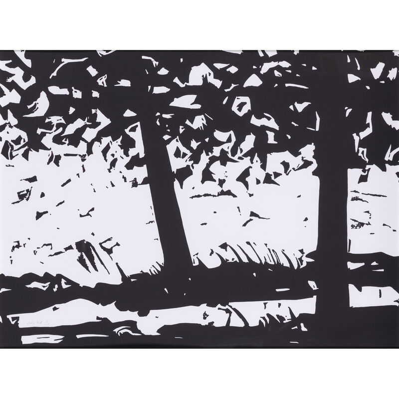 Alex Katz, ‘Maine Woods’, 2013, Print, Woodcut in black and grey on Somerset textured paper 500gsm, all margins, full page, PIASA