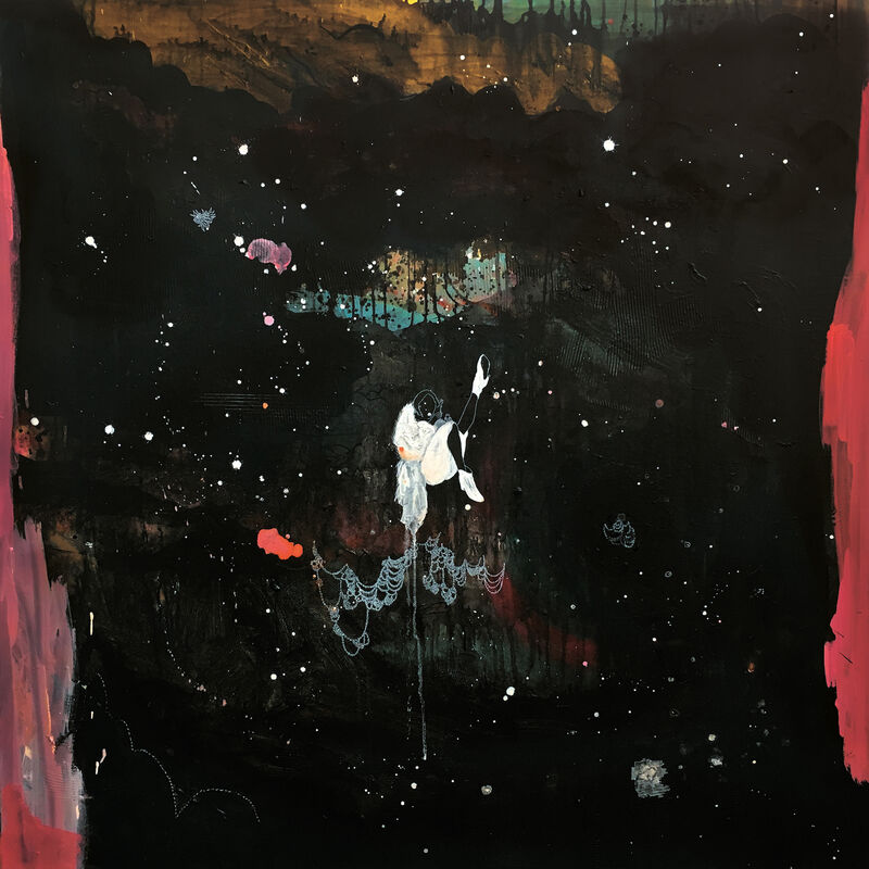 Marielle Plaisir, ‘M. Angelou’, 2020, Painting, Acrylic, inks, oil, thread on canvas, TAFETA