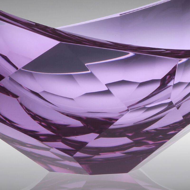 Tomáš Brzon, ‘'Purple Cut Bowl' Cast, Cut and Polished Glass Sculpture’, 2016, Sculpture, Cut, Mold and Polished Optic Glass, Ai Bo Gallery