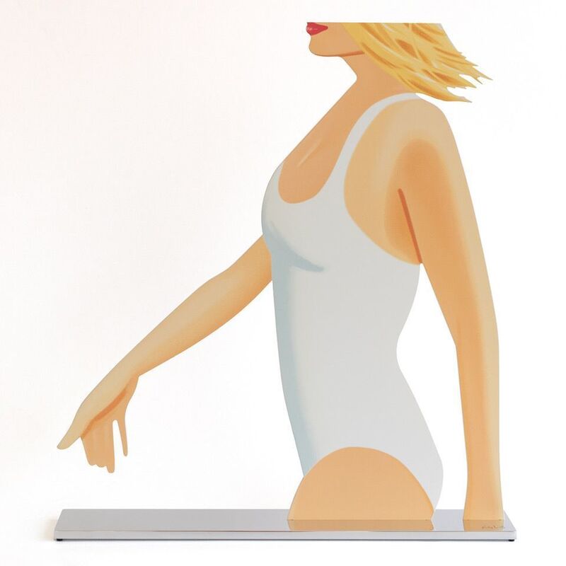 Alex Katz, ‘Coca-Cola Girl (Cutout)’, 2019, Sculpture, Cutout from shaped powder-coated aluminum, printed the same on each side with UV cured archival inks, clear coated and mounted to 3/8 inch polished aluminum base, Kenneth A. Friedman & Co.