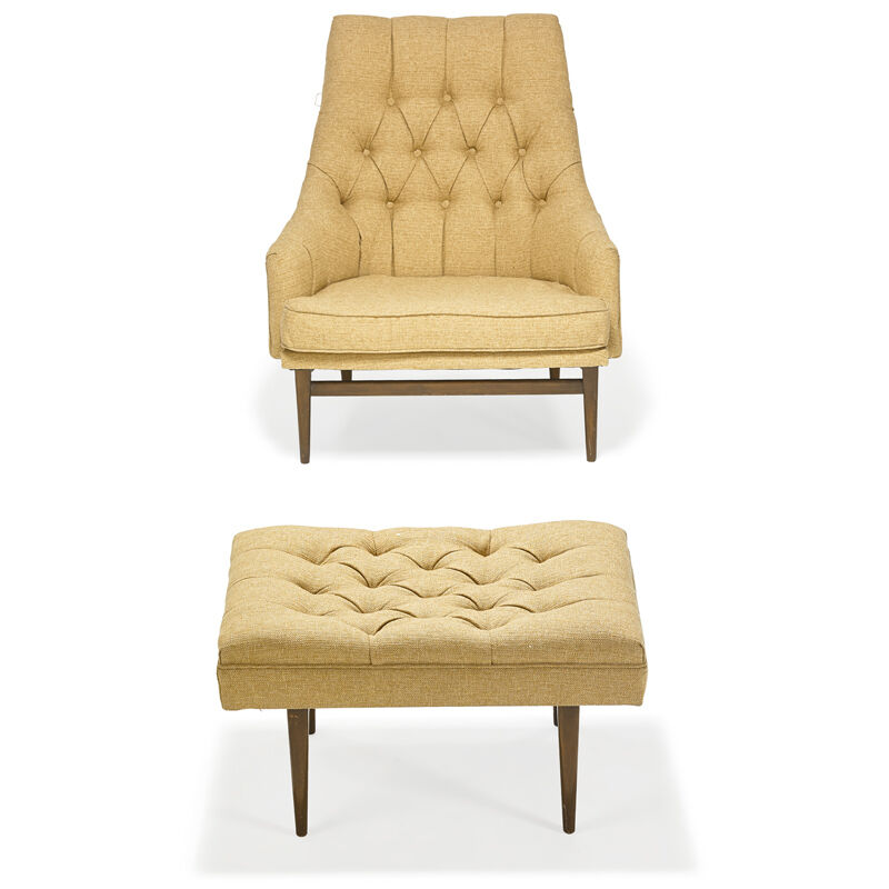 Kipp Stewart, ‘Lounge chair and ottoman, Grand Rapids, MI’, Design/Decorative Art, Walnut, upholstery, Rago/Wright/LAMA