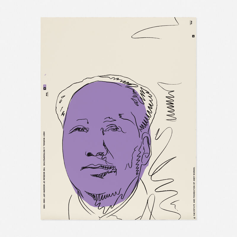 Andy Warhol, ‘Mao’, 1989, Print, Screenprint in colors on wallpaper, Rago/Wright/LAMA