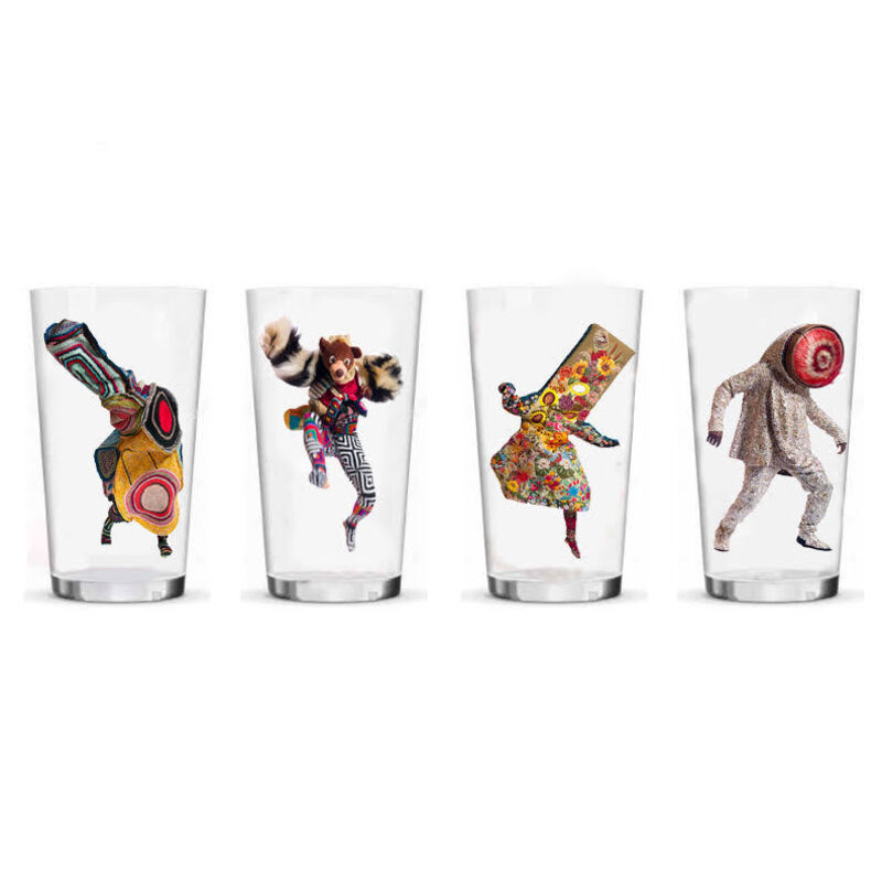 Nick Cave, ‘Drinking Glasses’, 2019, Other, Set of four, 16 Oz pint glasses, Artadia