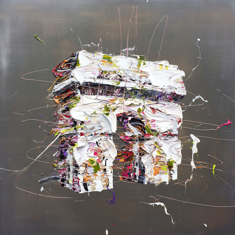 Shigeru Nishikawa 西川 茂, ‘Arc de Triumphe, Wrapped #4’, 2020, Painting, Oil, metal powder, graphite, pencil on canvas, panel, Taguchi Fine Art
