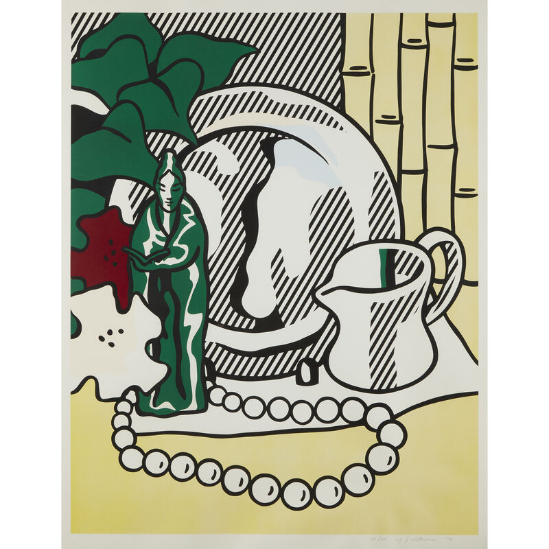 Roy Lichtenstein, ‘Still Life with Figurine, from Six Still Lifes’, 1974, Print, Color lithograph and screenprint on wove paper, Freeman's