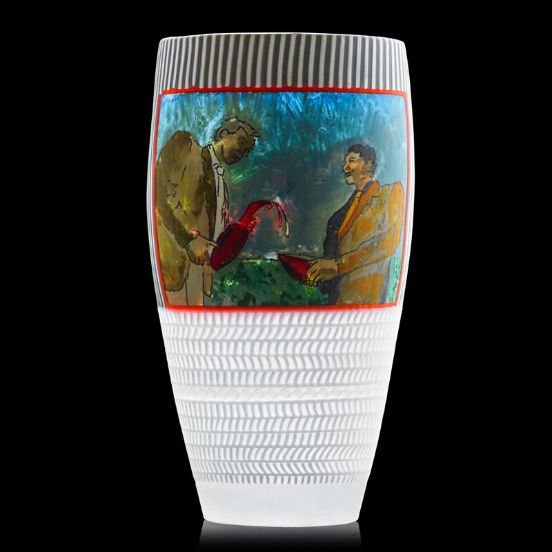 Scott Chaseling, ‘Massive vase, "Liquid Lift," Australia’, 2005, Design/Decorative Art, Fused glass canes, murrine, velato surface, Rago/Wright/LAMA
