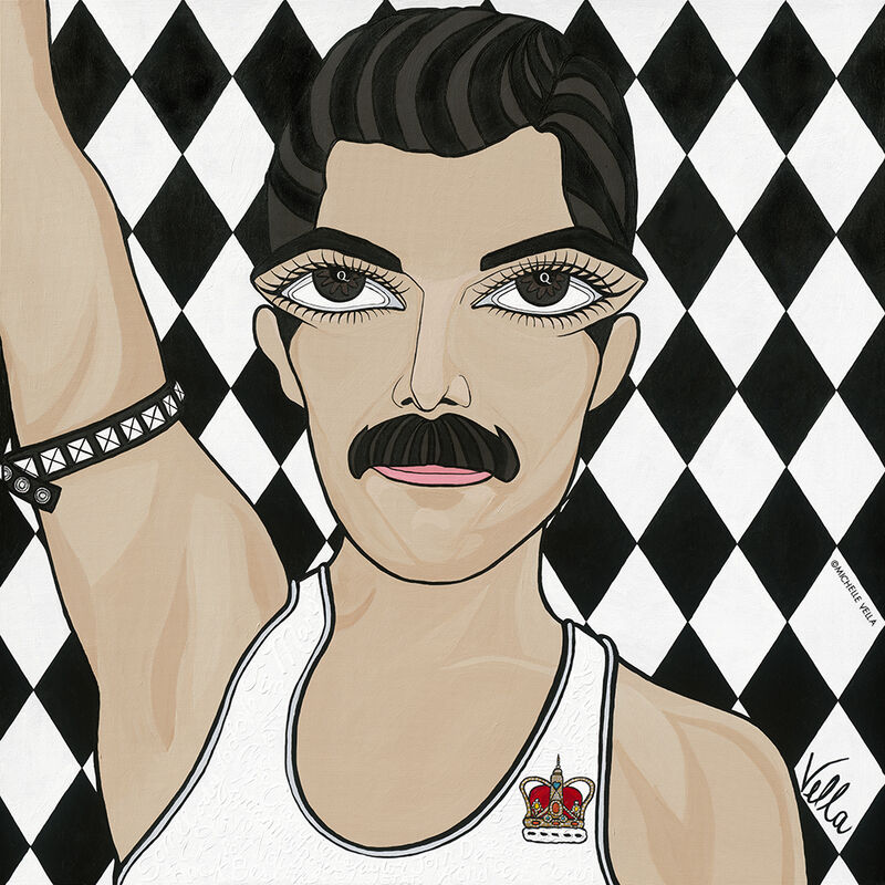 Michelle Vella, ‘Freddie Mercury, Queen’, 2019, Painting, Acrylic on canvas, Michelle Vella